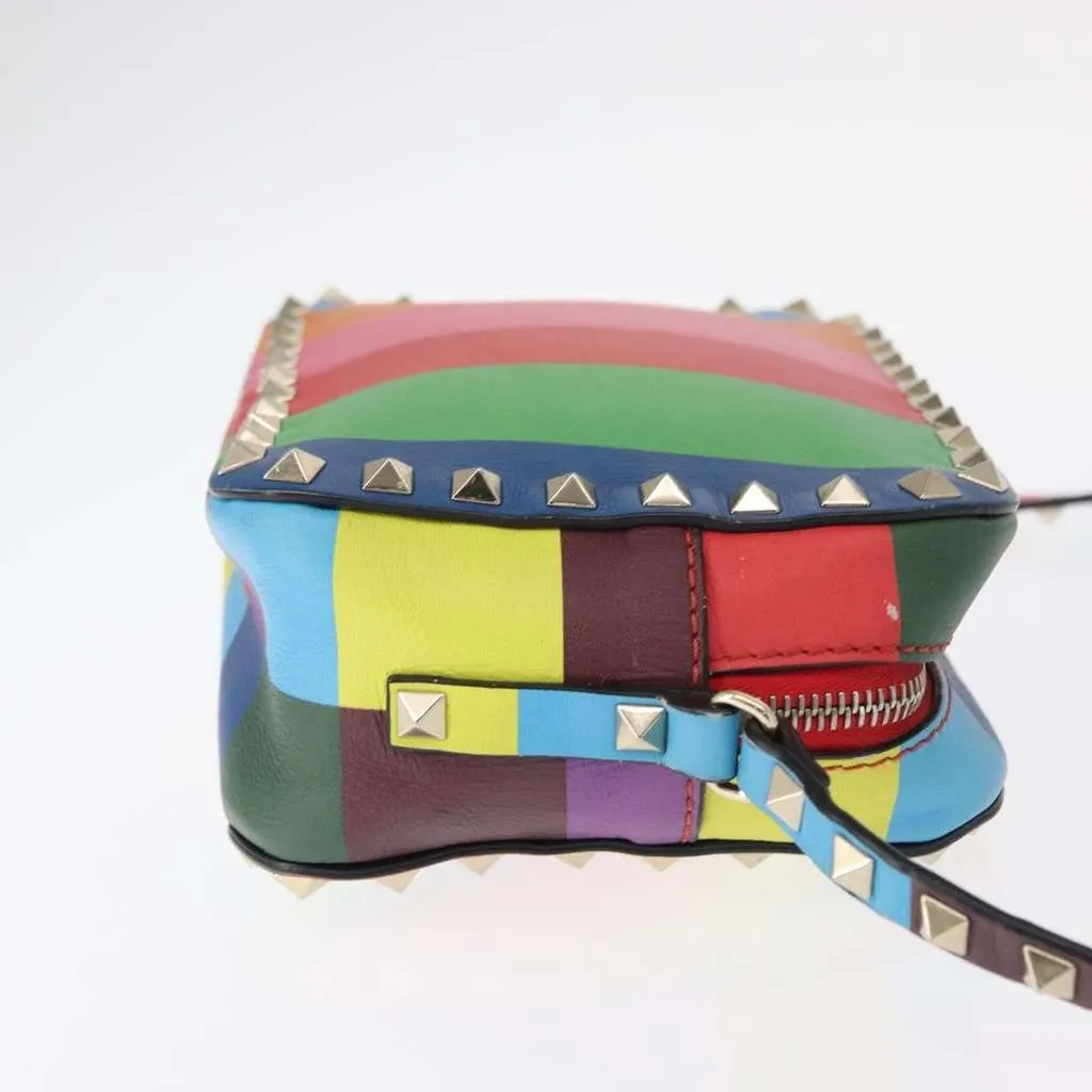 Valentino Rockstud 1973 Camera Crossbody Bag Gold Leather Good - Inside View
