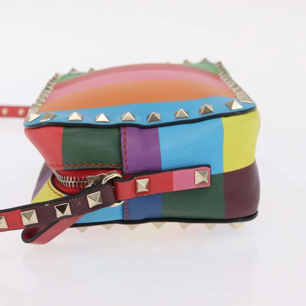Valentino Rockstud 1973 Camera Crossbody Bag Gold Leather Good - Model View