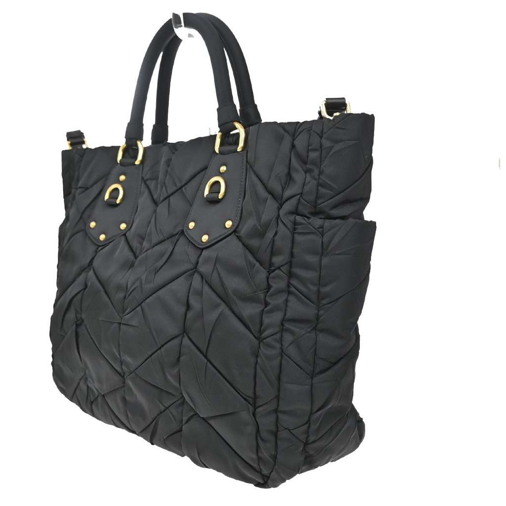 Prada Convertible Side Pocket Tote Black Good condition - Model View