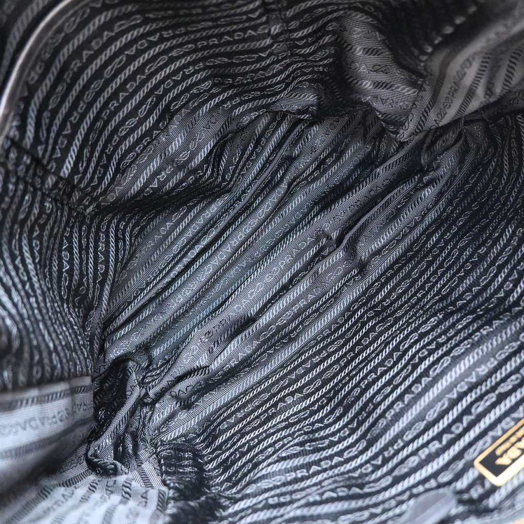 Prada Convertible Side Pocket Tote Black Good condition - Box View