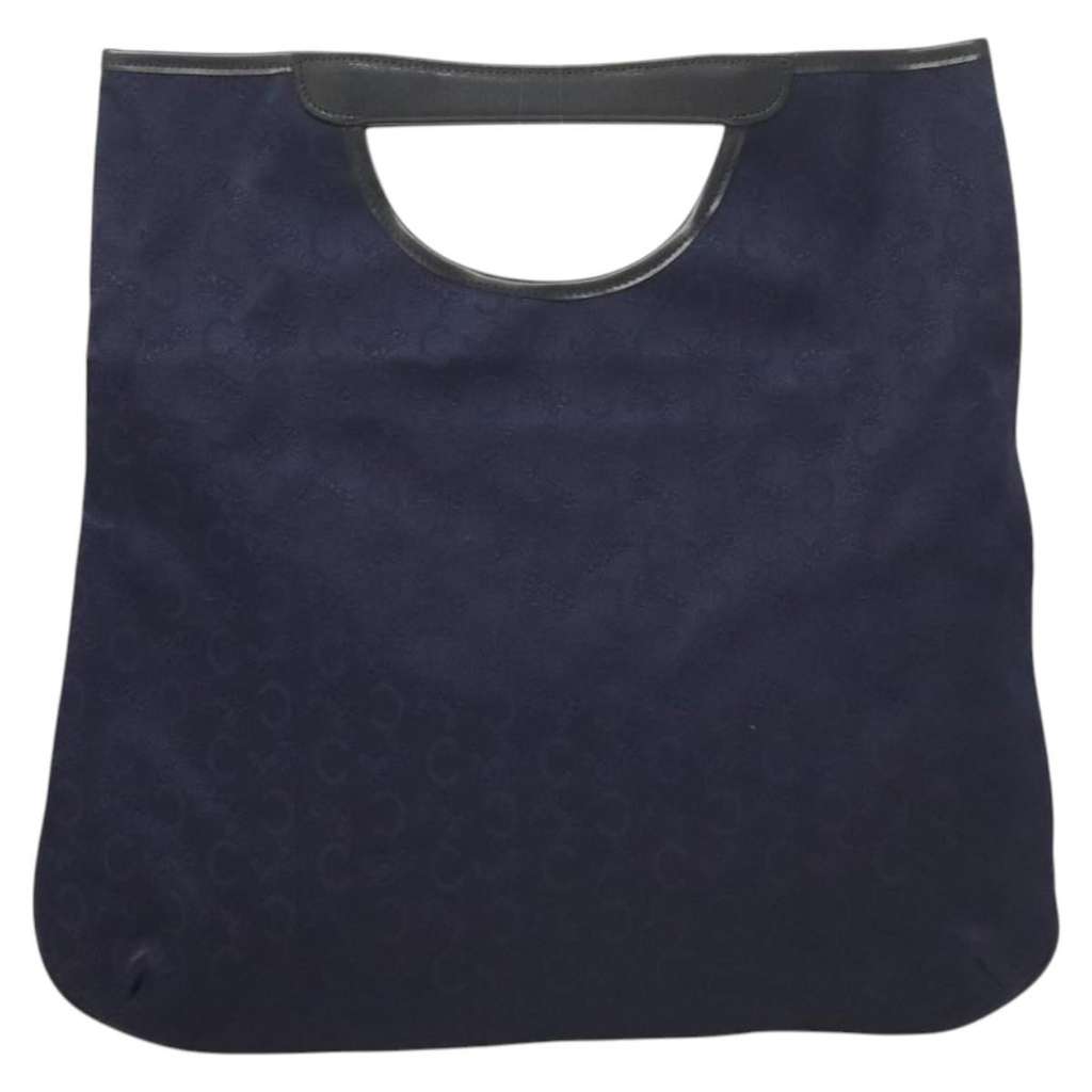 Celine C Sulky Handbag Navy Canvas Good condition - Back View
