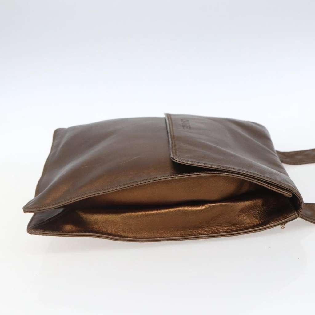 Chanel Vintage Logo Flap Messenger Bag Brown Leather Fair condition - Model View