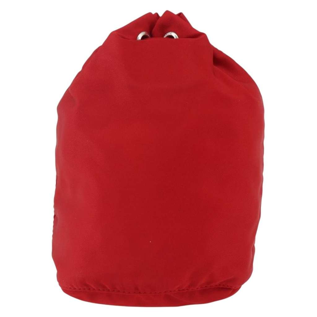 Prada Drawstring Wristlet Bucket Bag Red Good condition - Back View