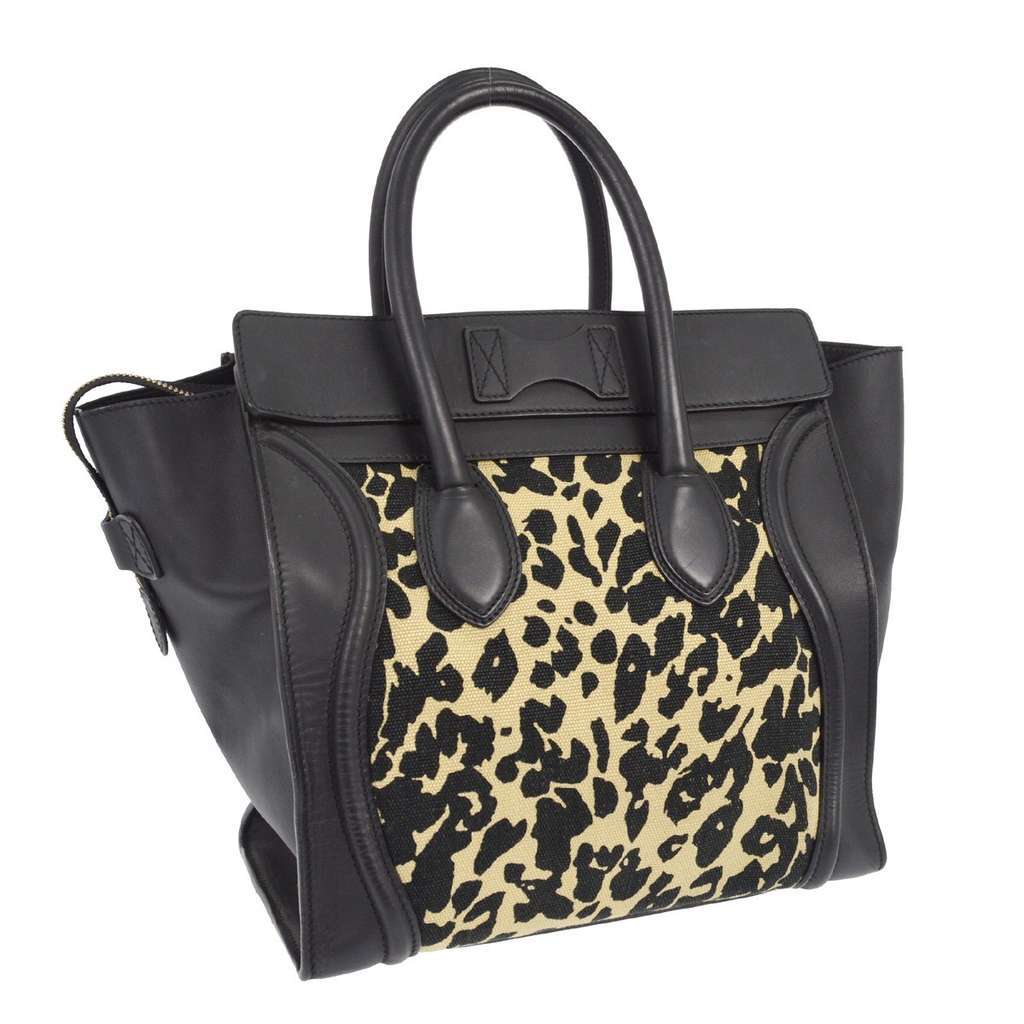 Celine Luggage Bag Black Canvas Good condition - Back View