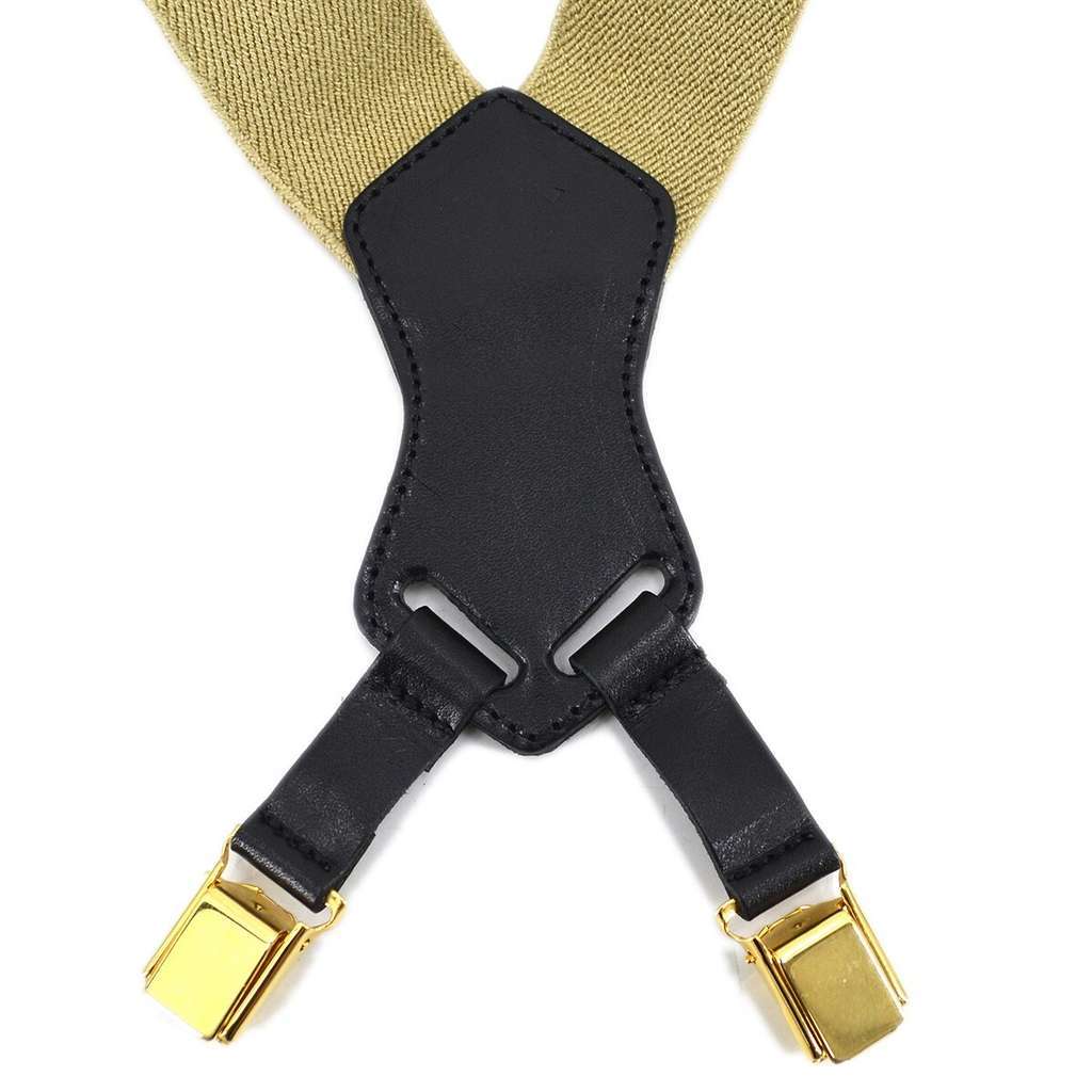 Chanel Logo Suspenders Beige Canvas Good condition - Model View