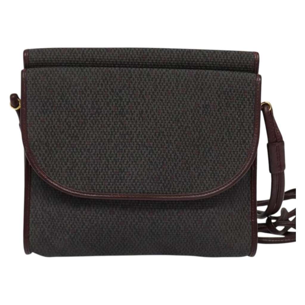 Saint Laurent Vintage Shoulder Bag Burgundy Canvas Good condition - Back View