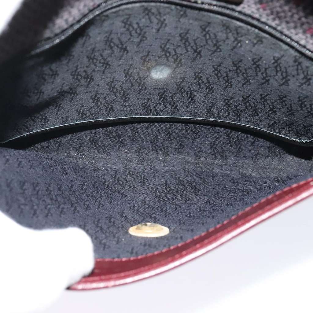 Saint Laurent Vintage Shoulder Bag Burgundy Canvas Good condition - Box View