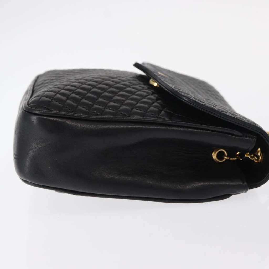 Bally Vintage Chain Shoulder Bag Black Leather Good condition - Inside View