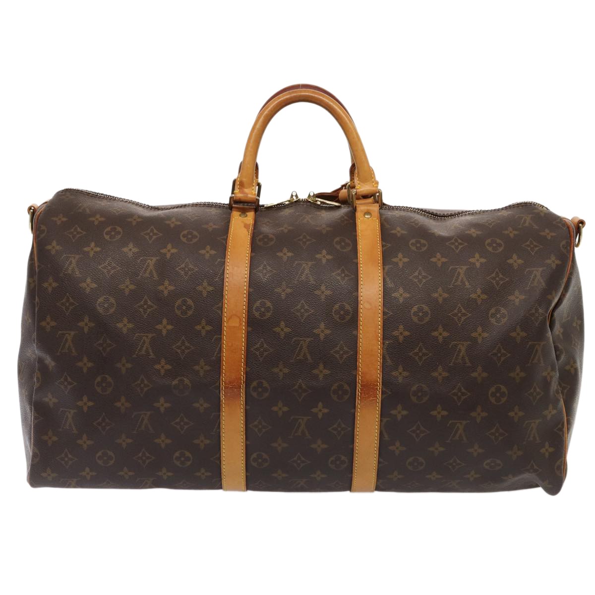 Louis Vuitton Keepall Bandouliere Bag Brown Canvas Good condition - Box View