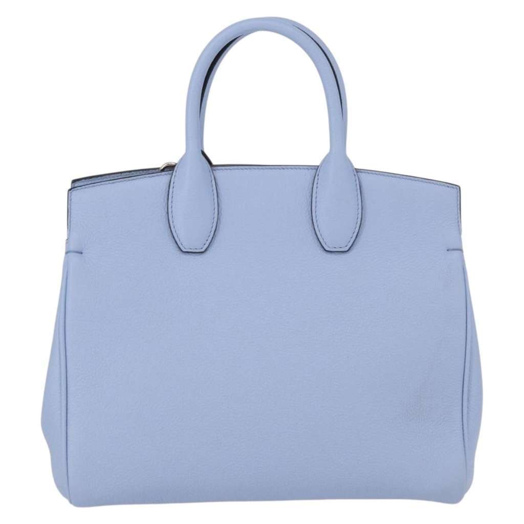 Salvatore Ferragamo Studio Satchel Blue Leather Good condition - Back View