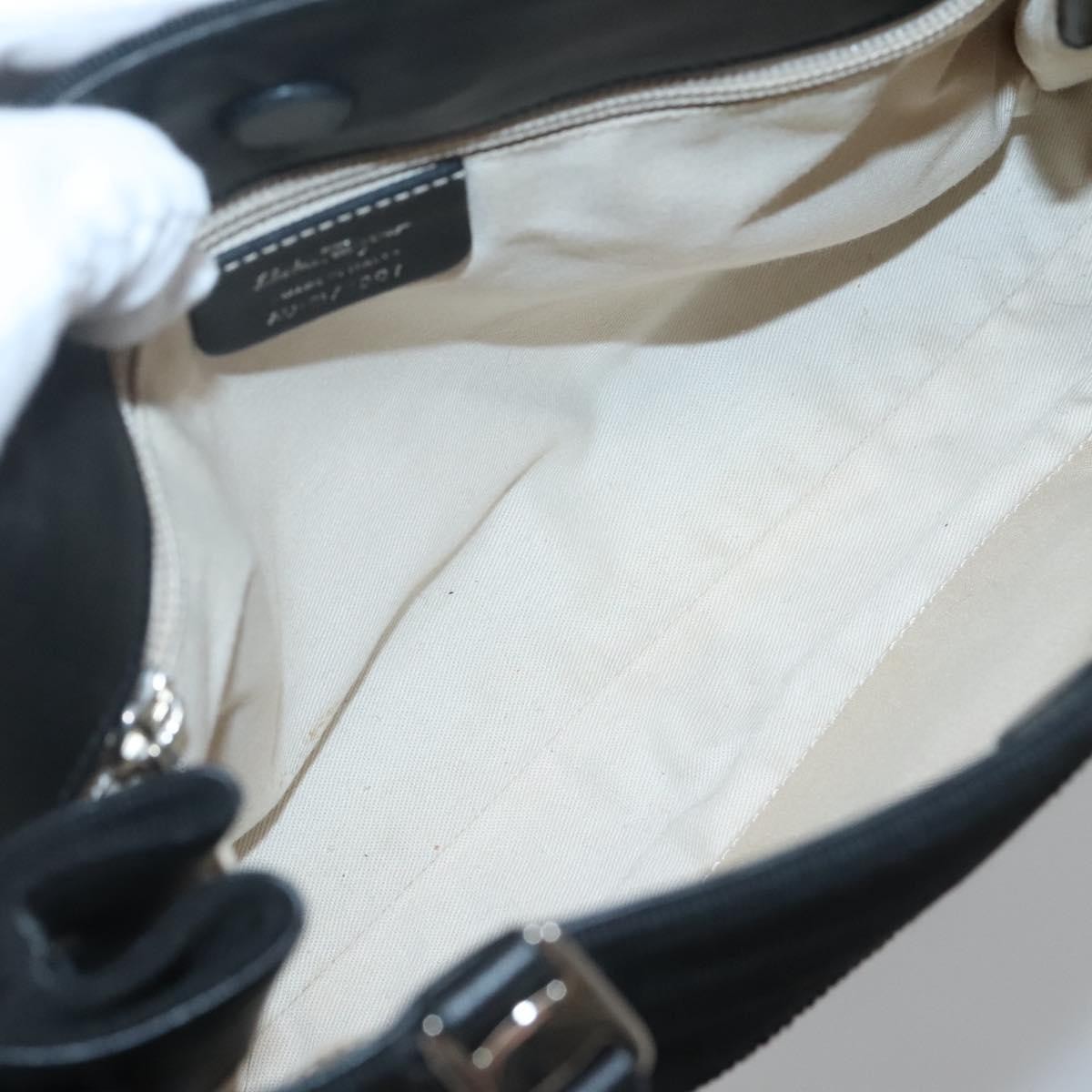 Salvatore Ferragamo Vala tote Black Canvas Good condition - Box View