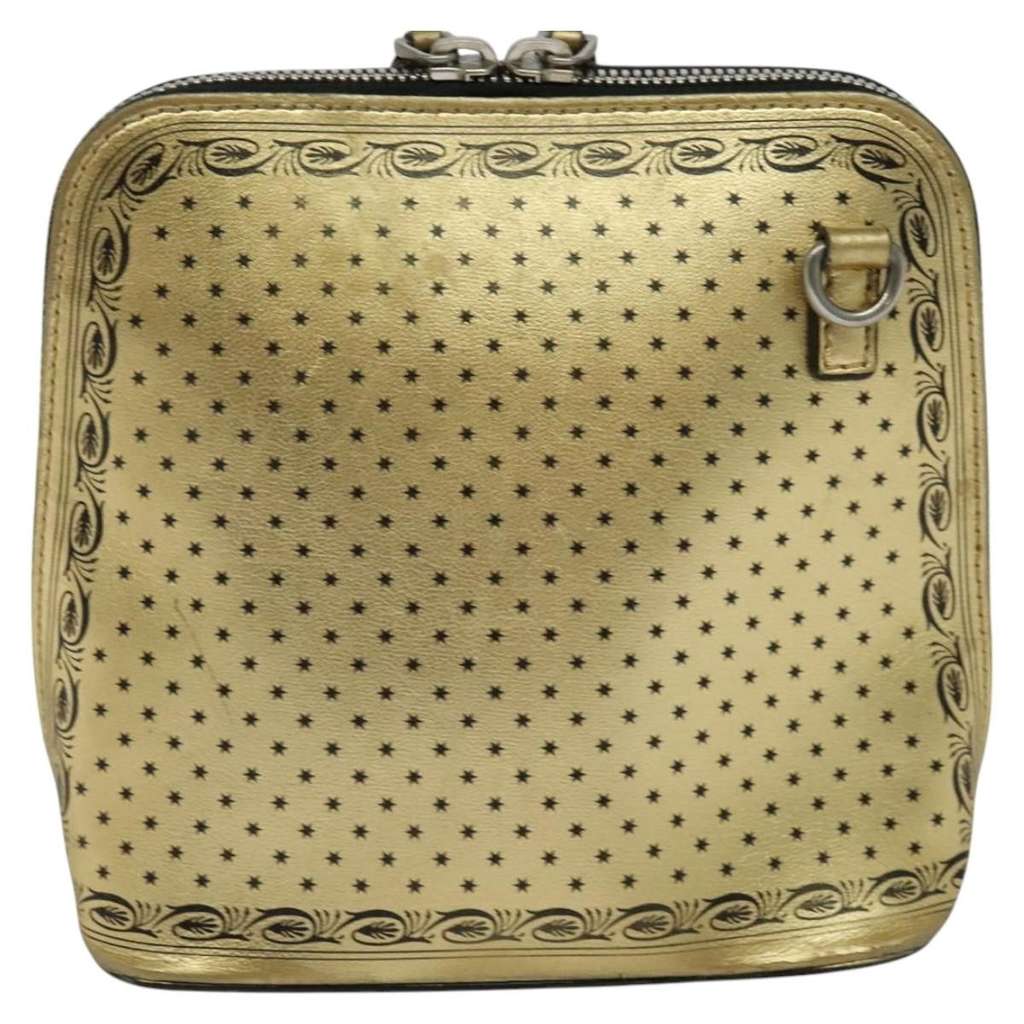 Gucci Dome Crossbody Bag Gold Leather Good condition - Back View