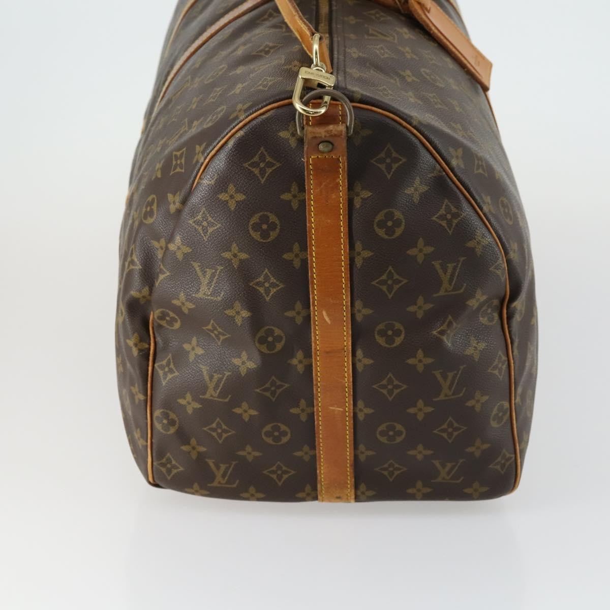 Louis Vuitton Keepall Bandouliere Bag Brown Canvas Fair condition - Model View