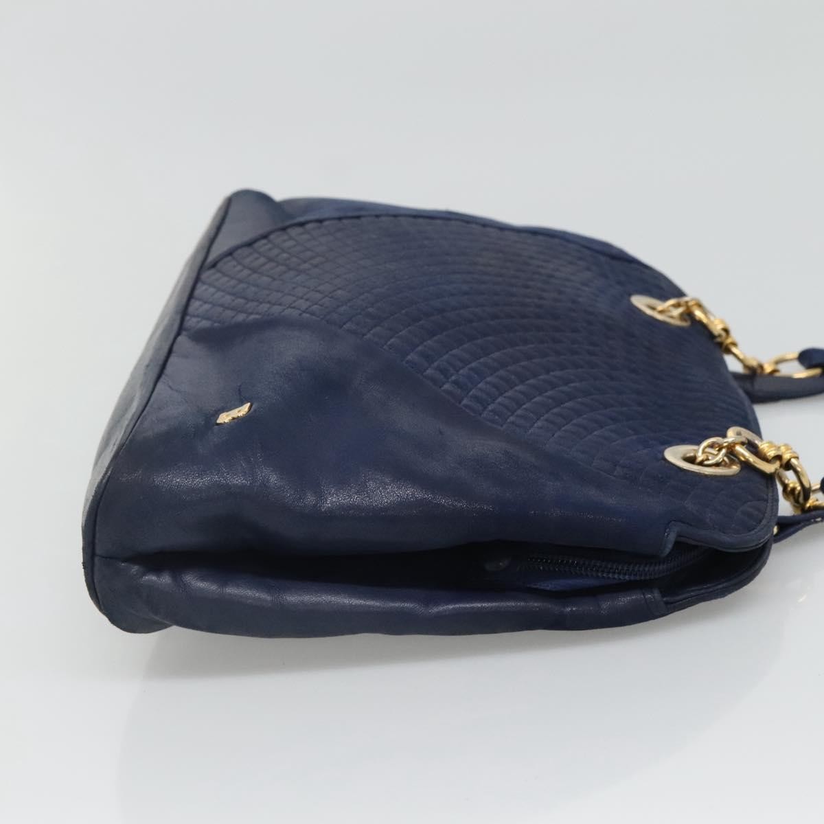 Bally Vintage Shoulder Bag Navy Leather Good condition - Inside View
