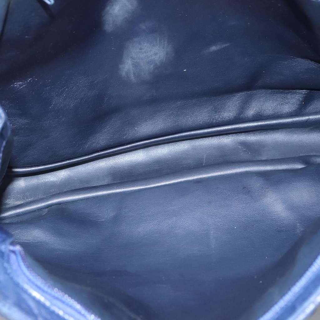 Bally Vintage Shoulder Bag Navy Leather Good condition - Box View