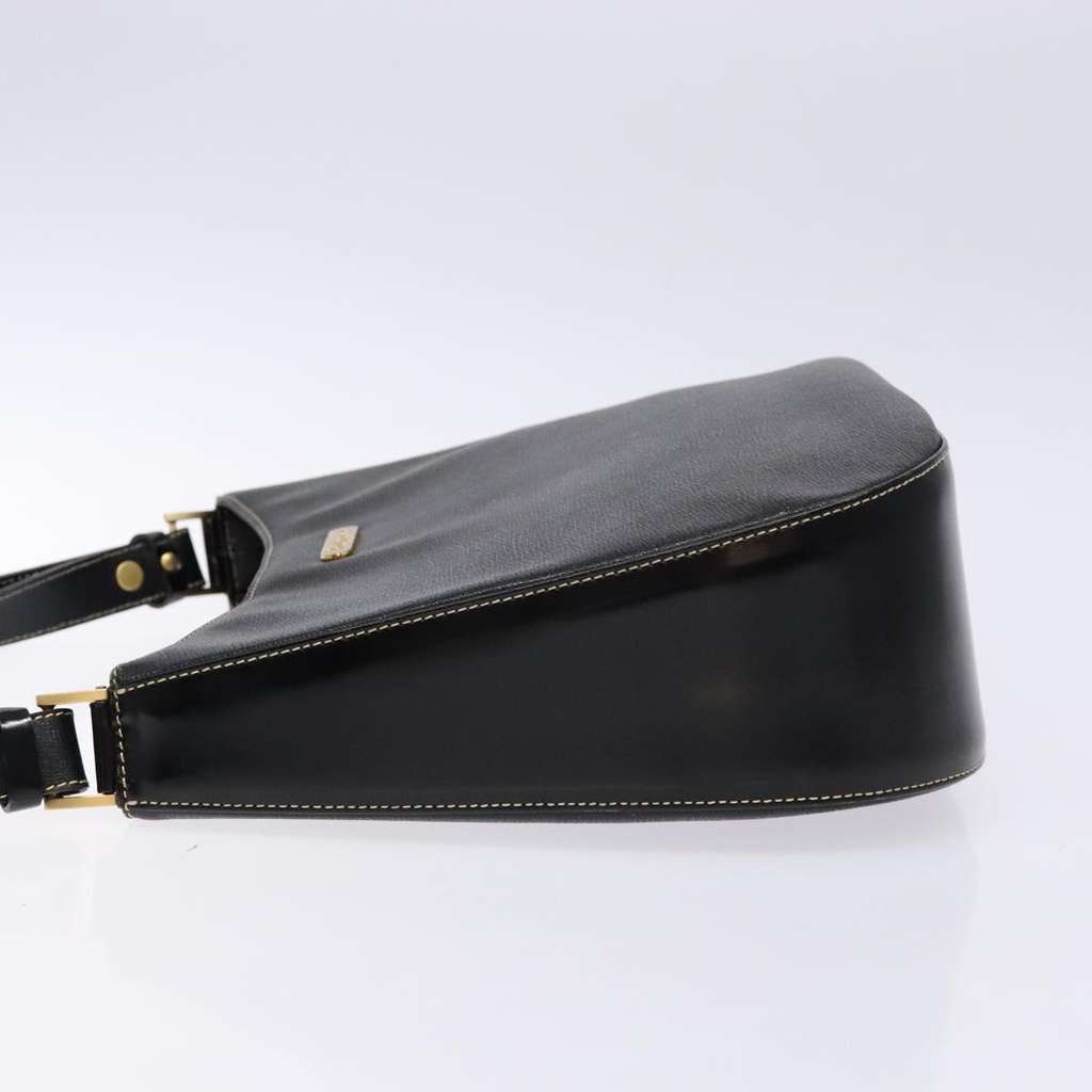 Burberry Shoulder Bag Black Leather Good condition - Model View