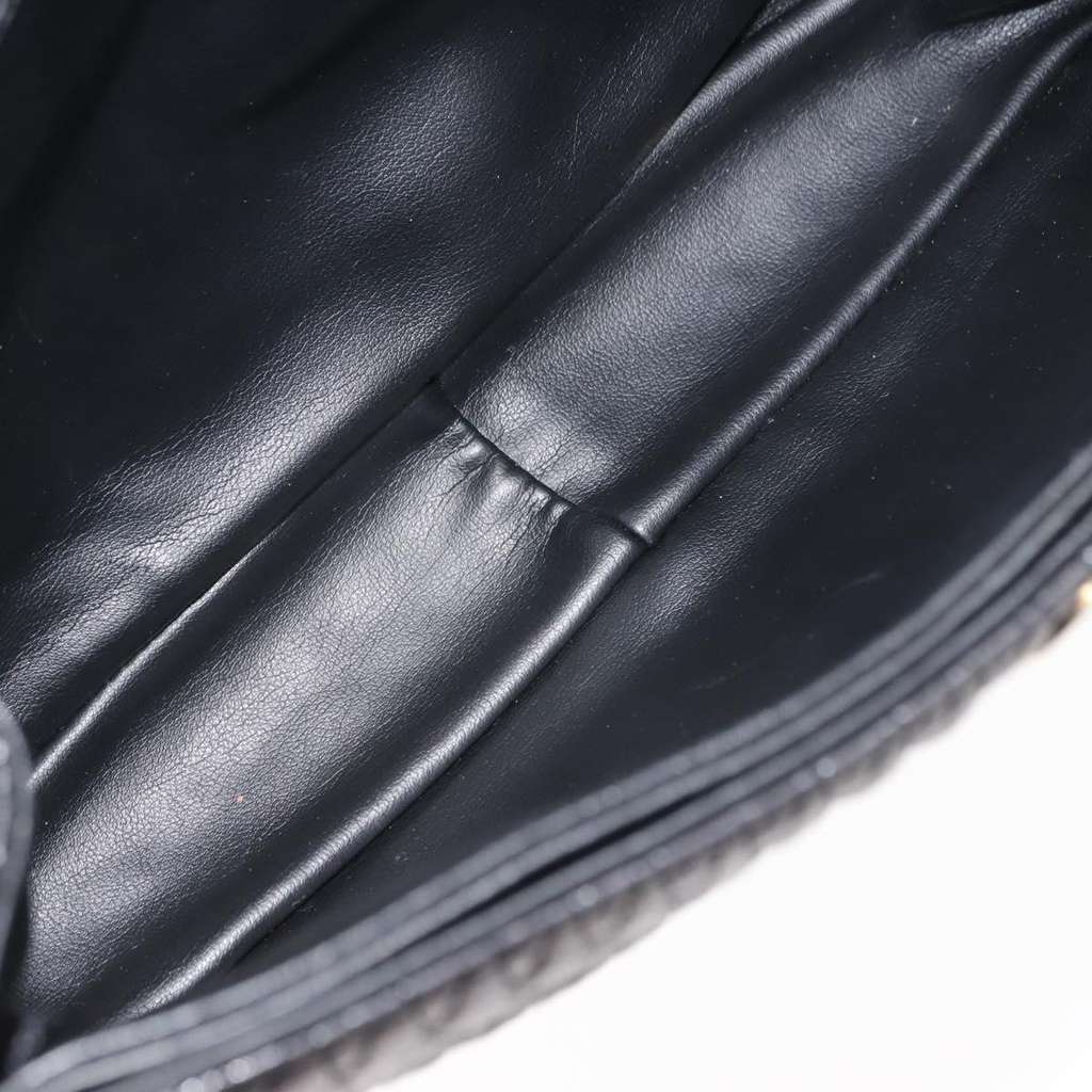 Bally Vintage Chain Shoulder Bag Black Leather Good condition - Box View