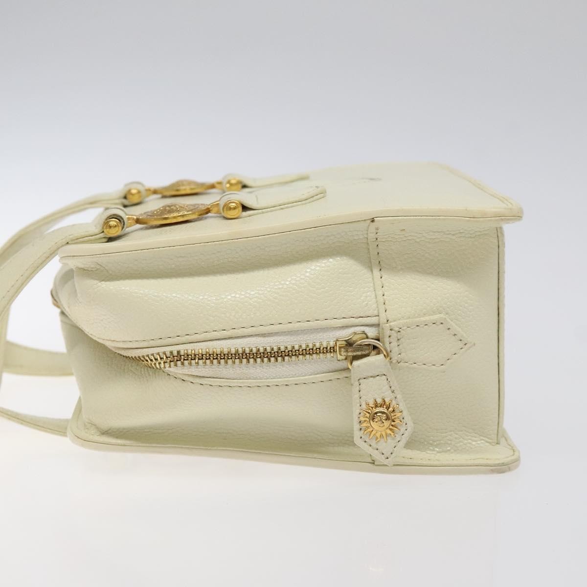 Versace Vintage Handbag White Leather Good condition - Model View