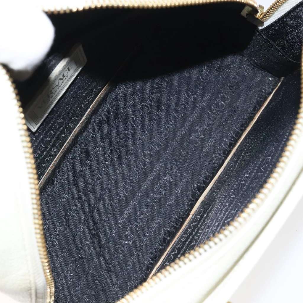 Versace Vintage Handbag White Leather Good condition - Box View