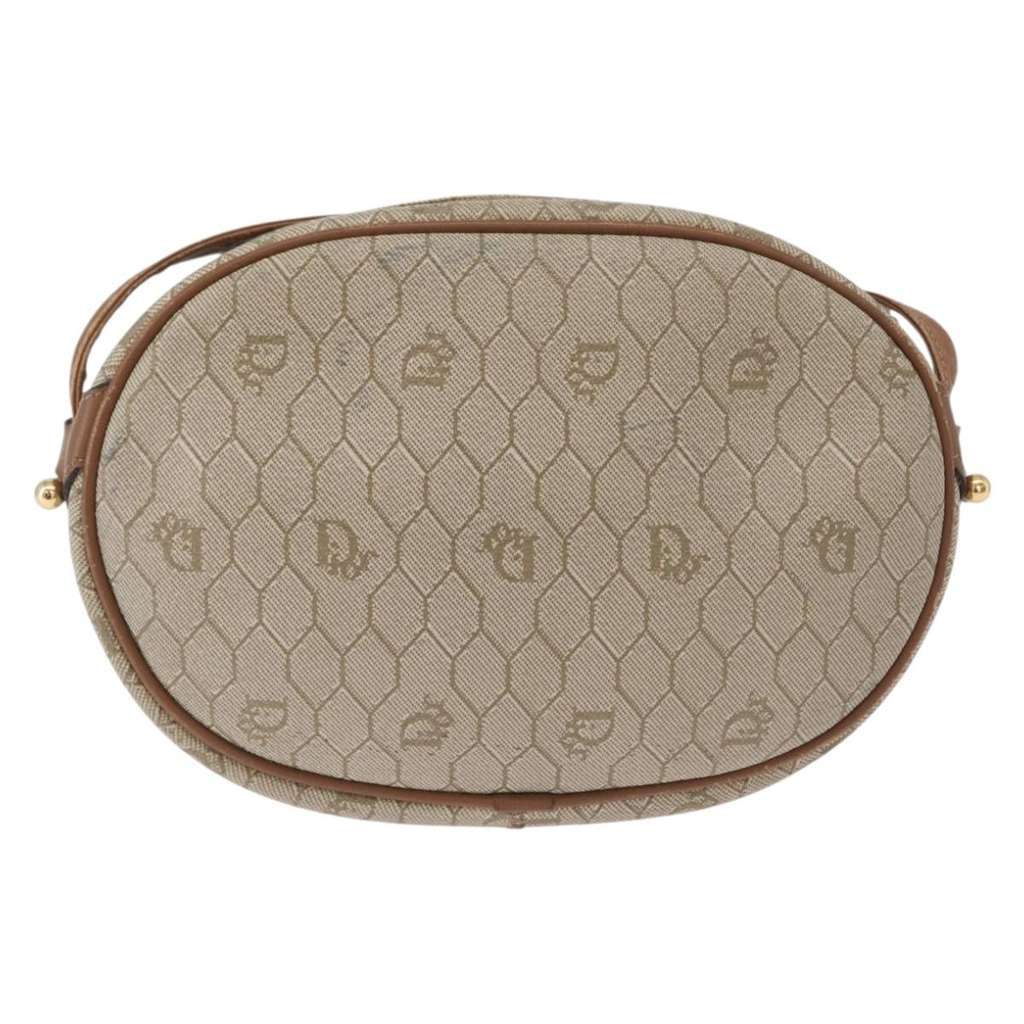 Christian Dior Vintage Honeycomb Shoulder Bag Beige Canvas Good condition - Back View