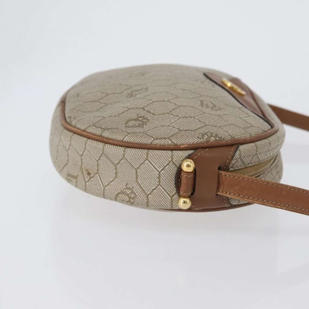 Christian Dior Vintage Honeycomb Shoulder Bag Beige Canvas Good condition - Inside View