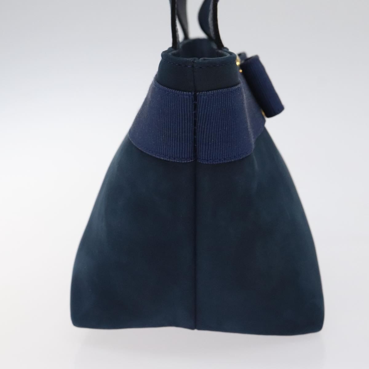 Salvatore Ferragamo Vala Handbag Blue Suede Good condition - Inside View