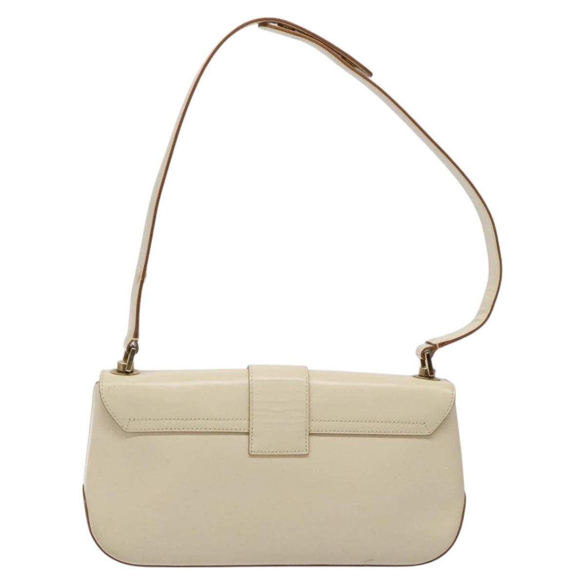 Salvatore Ferragamo Gancini handbag Beige Leather Good condition - Back View
