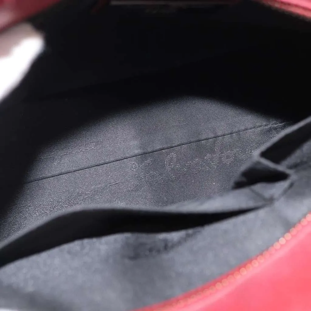 Salvatore Ferragamo Double Gancini Side Buckle Tote Red Leather Good - Box View
