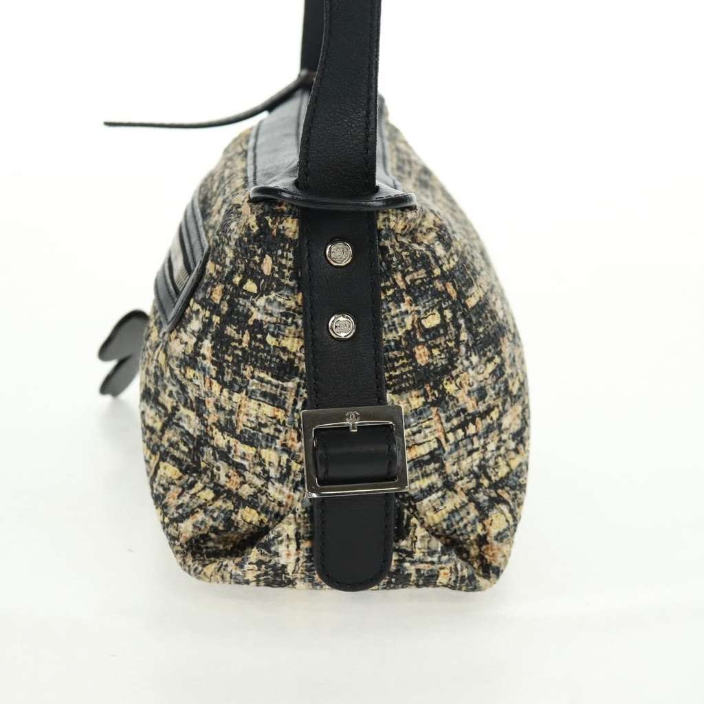 Chanel Vintage Clover Shoulder Bag Beige Tweed Good condition - Inside View