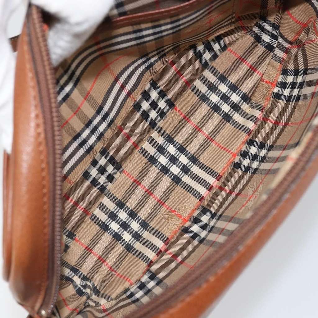 Burberry Vintage Shoulder Bag Brown Leather Fair condition - Box View