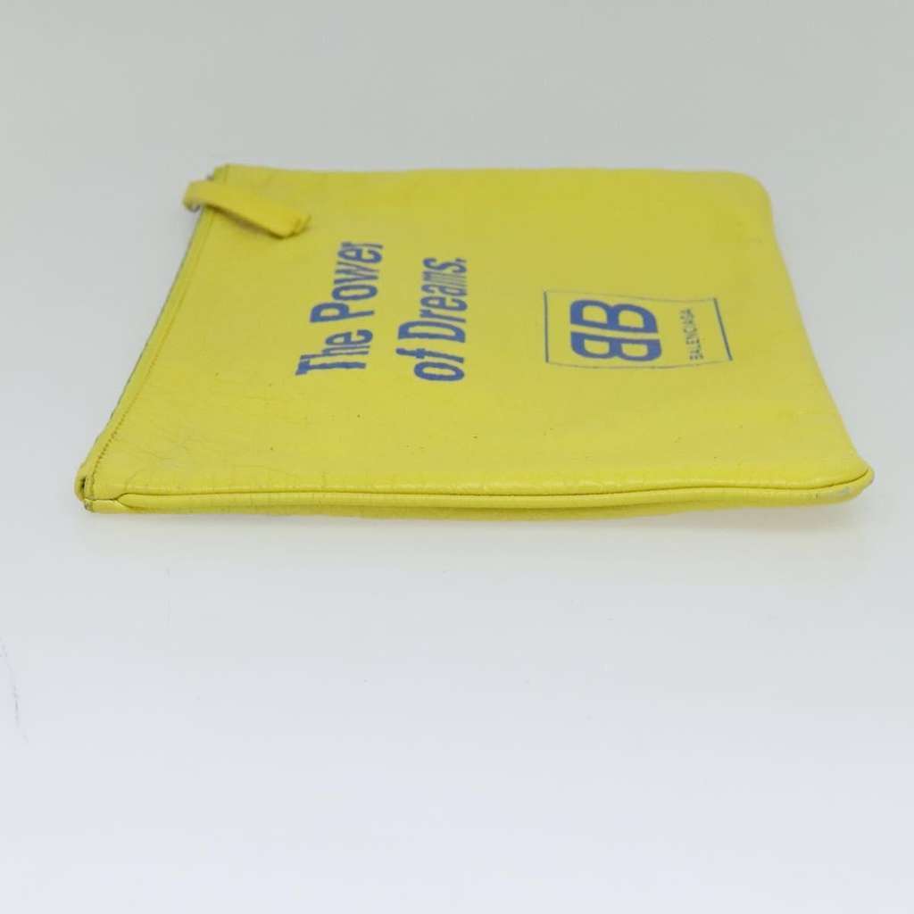Balenciaga Supermarket Pouch Yellow Leather Good condition - Inside View