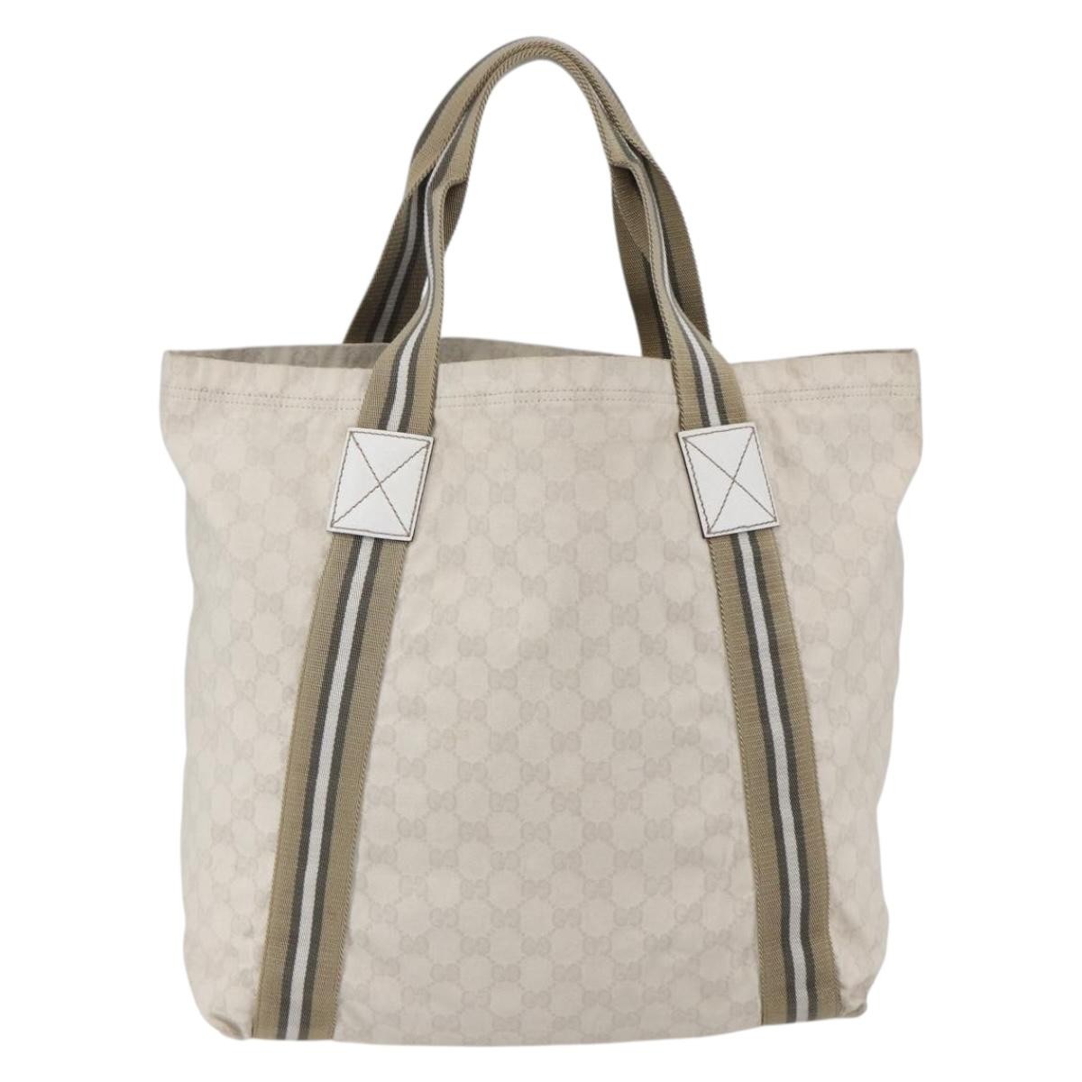 Gucci Original Web Tote Beige Canvas Good condition - Back View