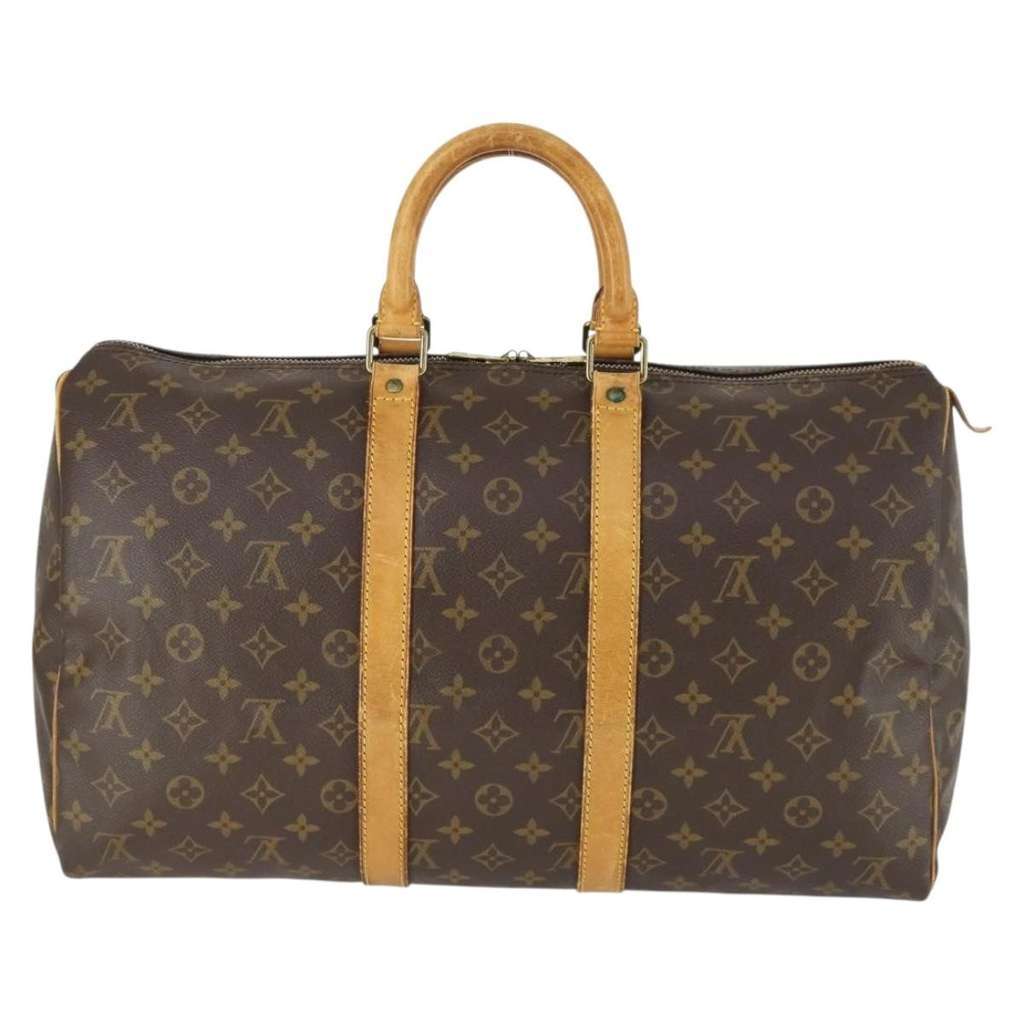 Louis Vuitton Keepall Bag Brown Canvas Fair condition - Back View