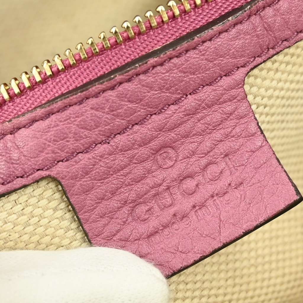 Gucci Soho Boston Bag Pink Leather Good condition - Box View