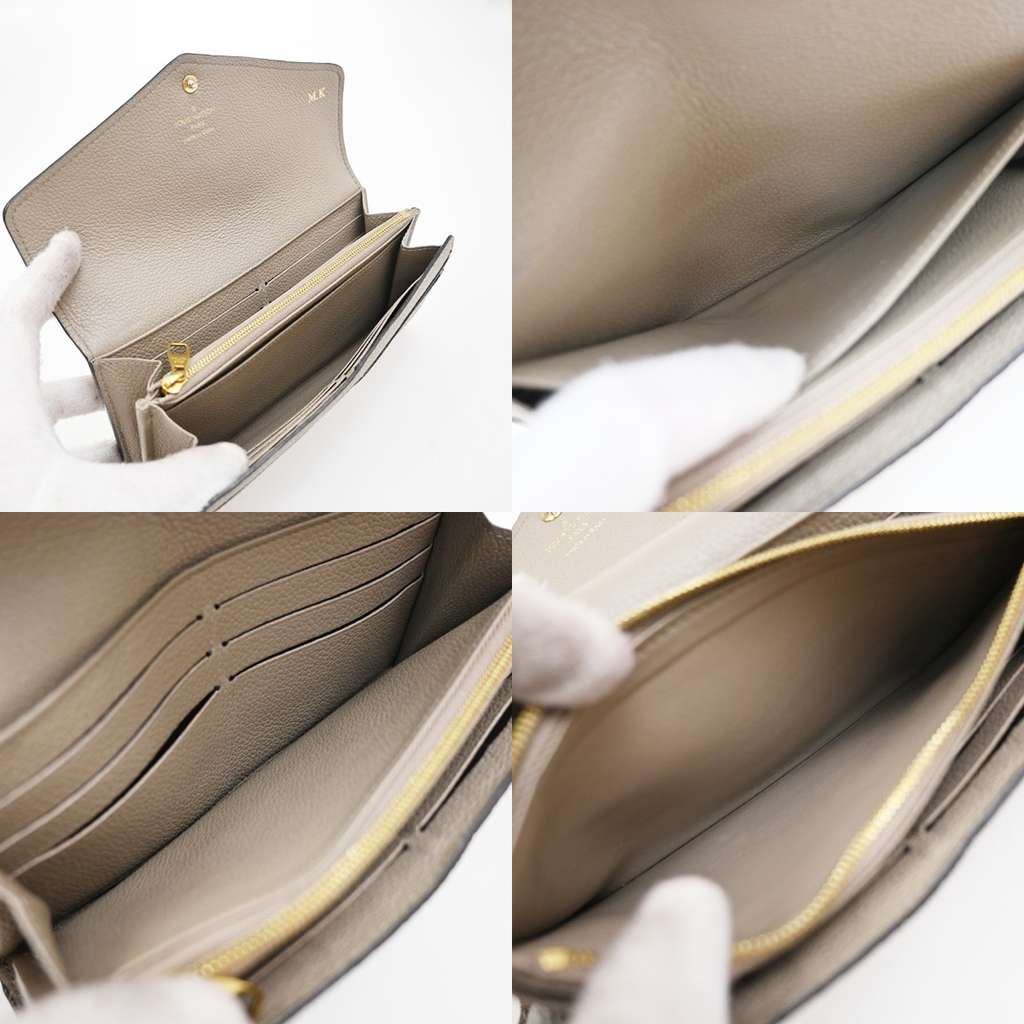 Louis Vuitton Sarah Wallet NM Beige Leather Good condition - Box View