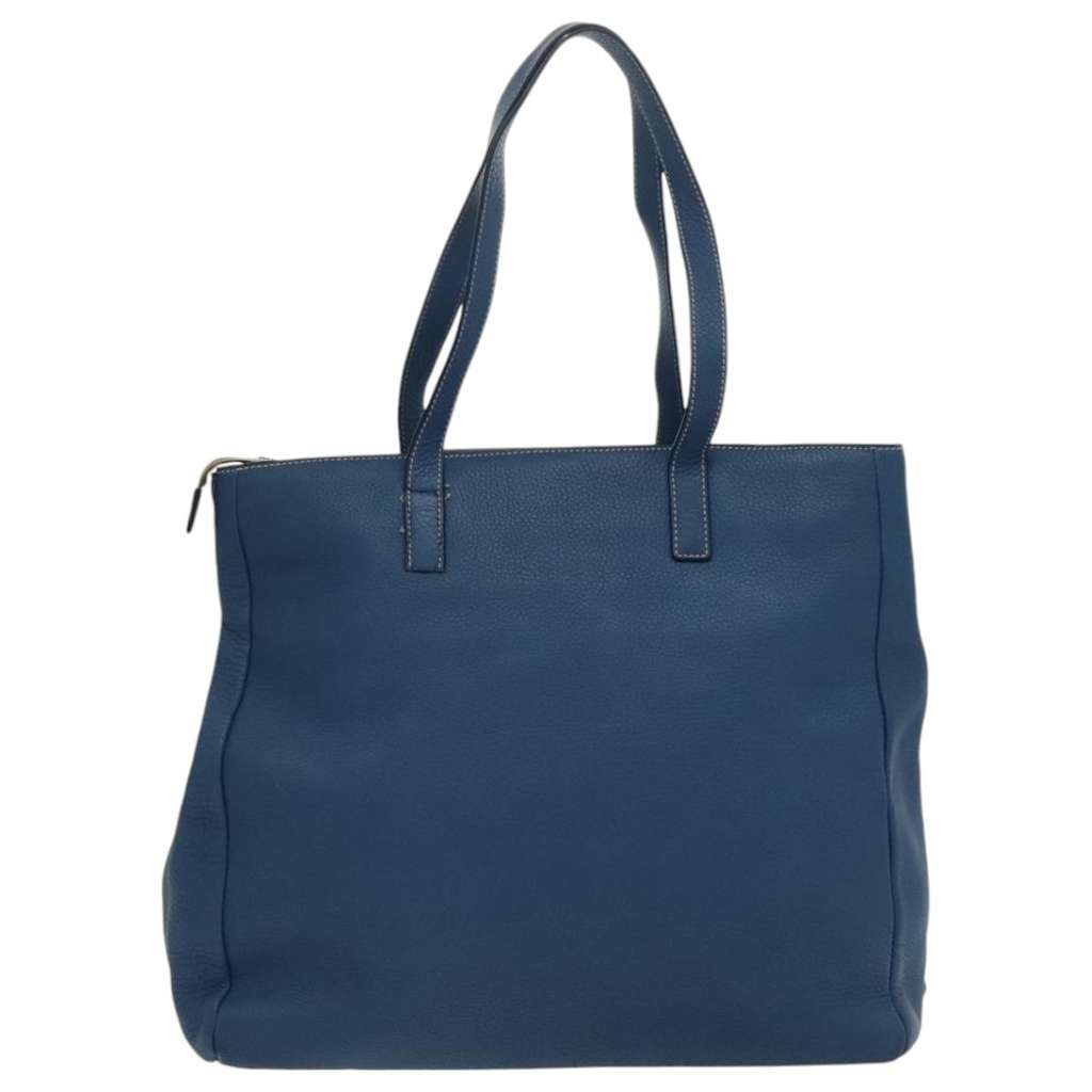 Prada Front Pocket Tote Blue Leather Good condition - Back View