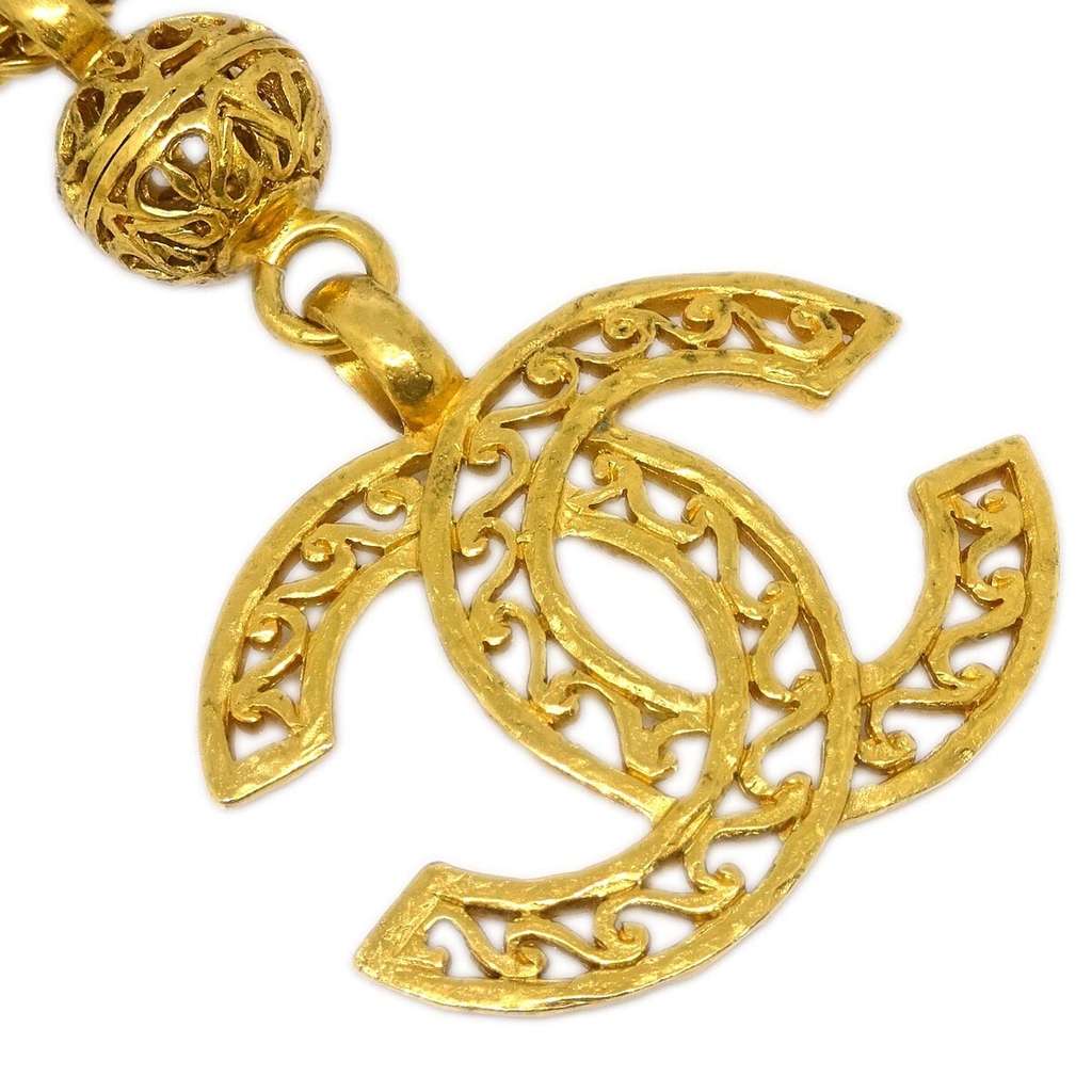 Chanel CC Pendant Necklace Gold Good condition - Back View