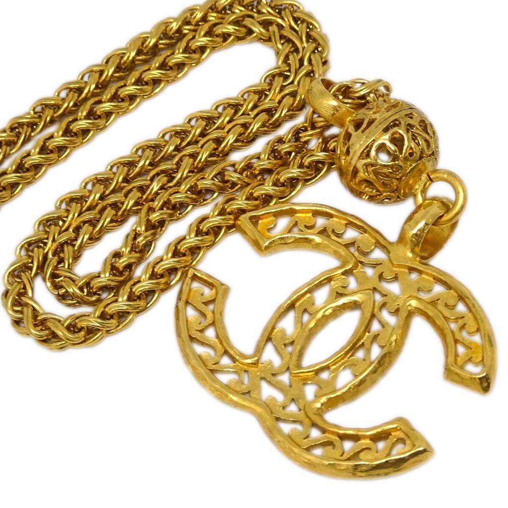 Chanel CC Pendant Necklace Gold Good condition - Inside View