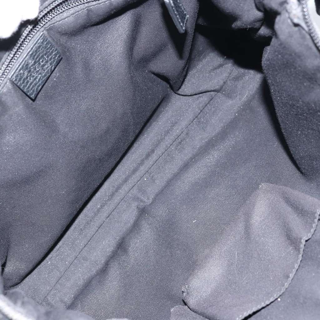 Gucci Zip Messenger Bag Black Canvas Good condition - Box View