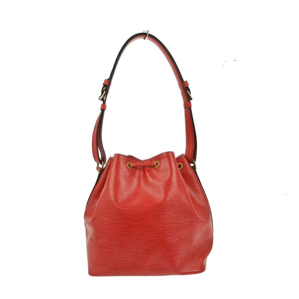Louis Vuitton Petit Noe Handbag Red Leather Fair condition - Back View