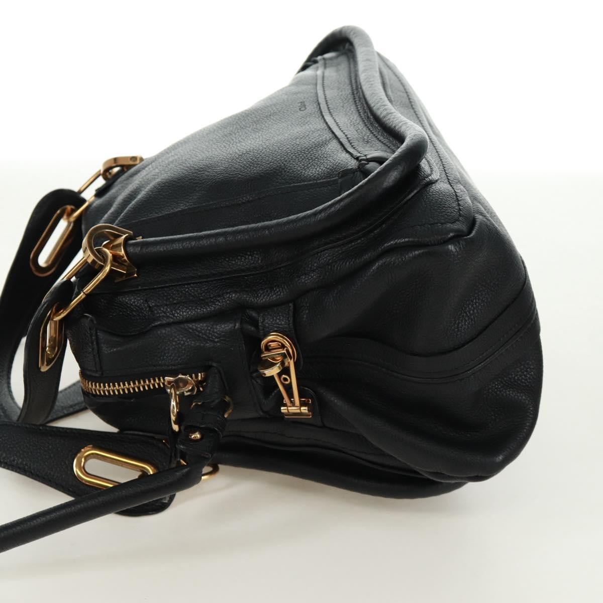Chloe Paraty Top Handle Bag Black Leather Good condition - Inside View