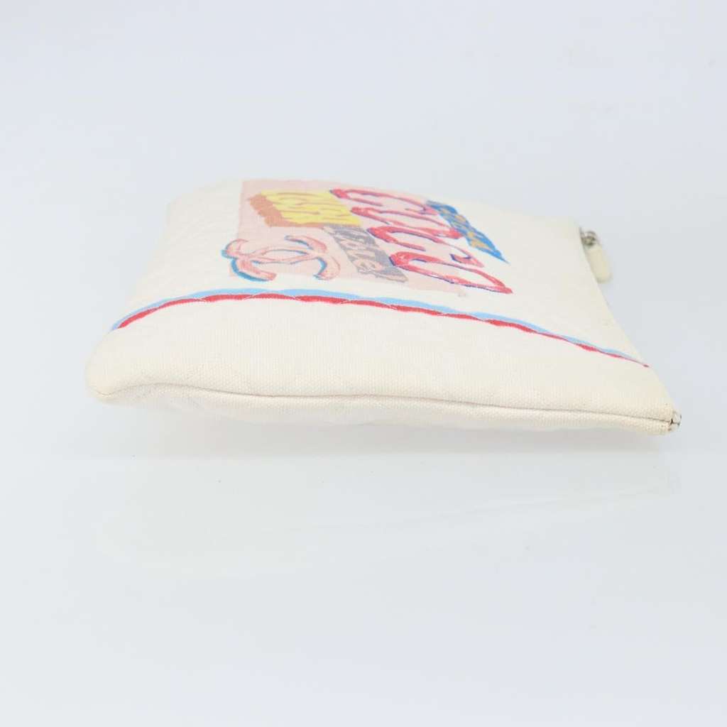 Chanel Coco Cuba Pouch White Canvas Good condition - Inside View
