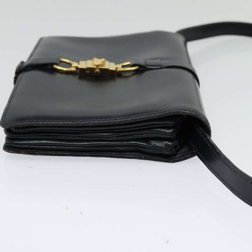 Celine Shoulder Bag Navy Leather Good condition - Model View