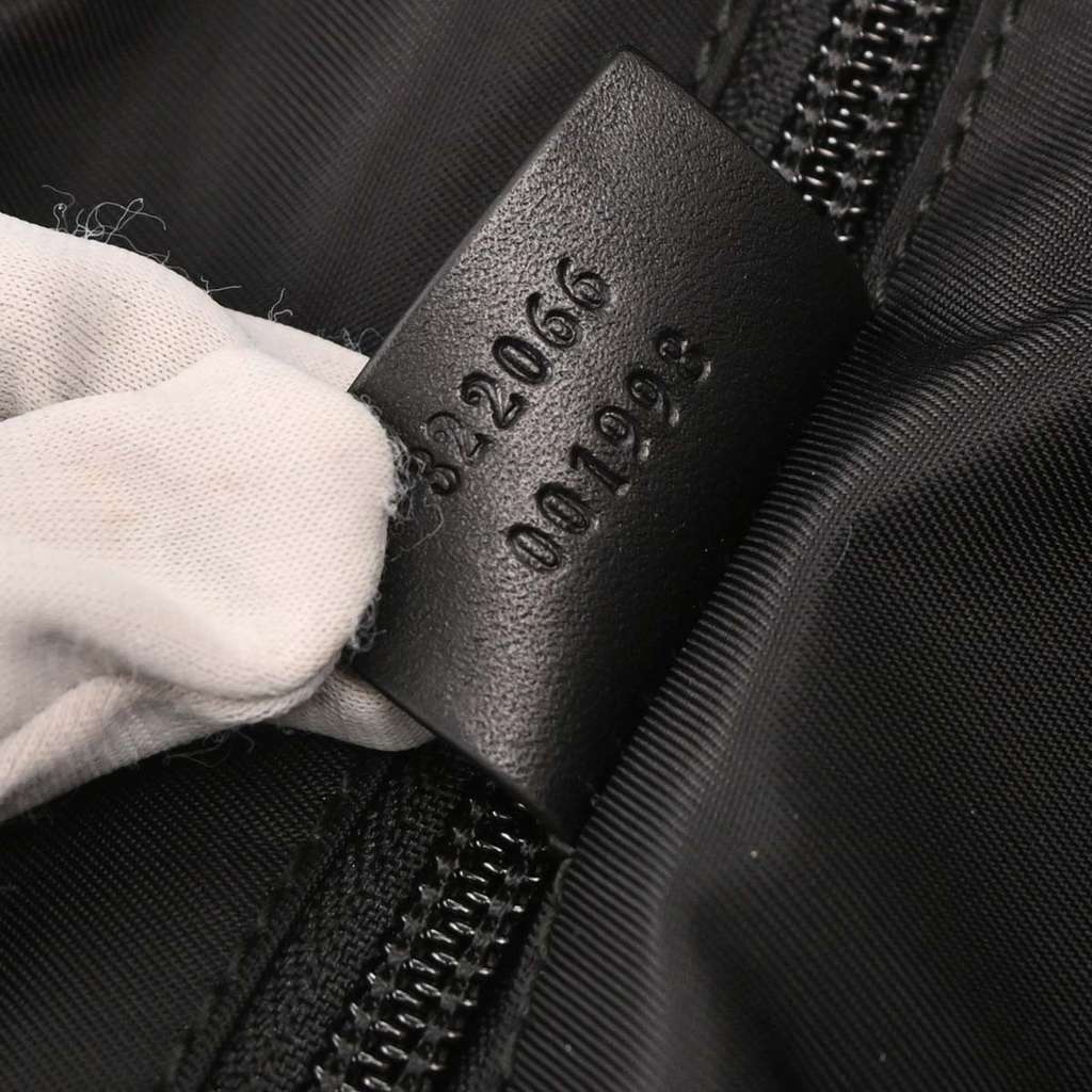 Gucci Vintage Duffle Bag Black Canvas Good condition - Box View