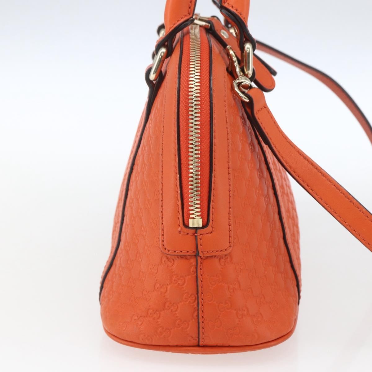 Gucci Convertible Dome Satchel Orange Leather Good condition - Inside View