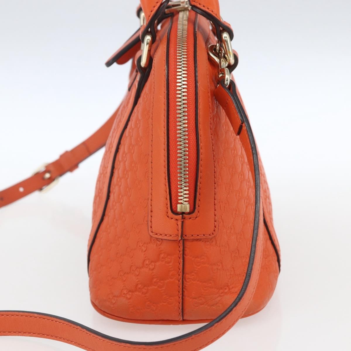 Gucci Convertible Dome Satchel Orange Leather Good condition - Model View