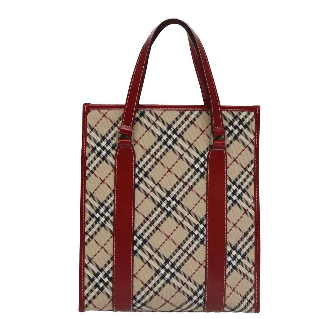Burberry Nova Check Tote Beige Canvas Good condition - Back View