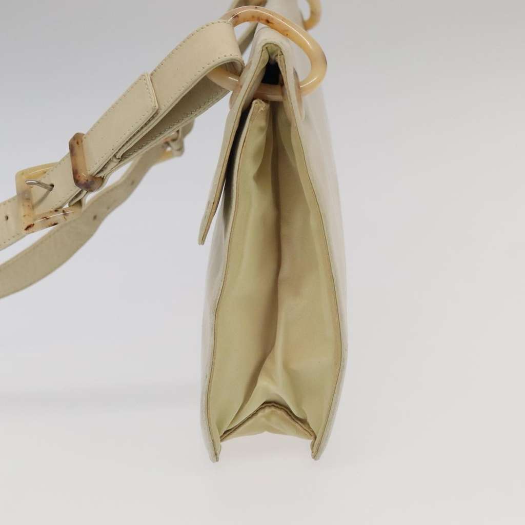 Prada Flap Shoulder Bag Beige Leather Good condition - Inside View