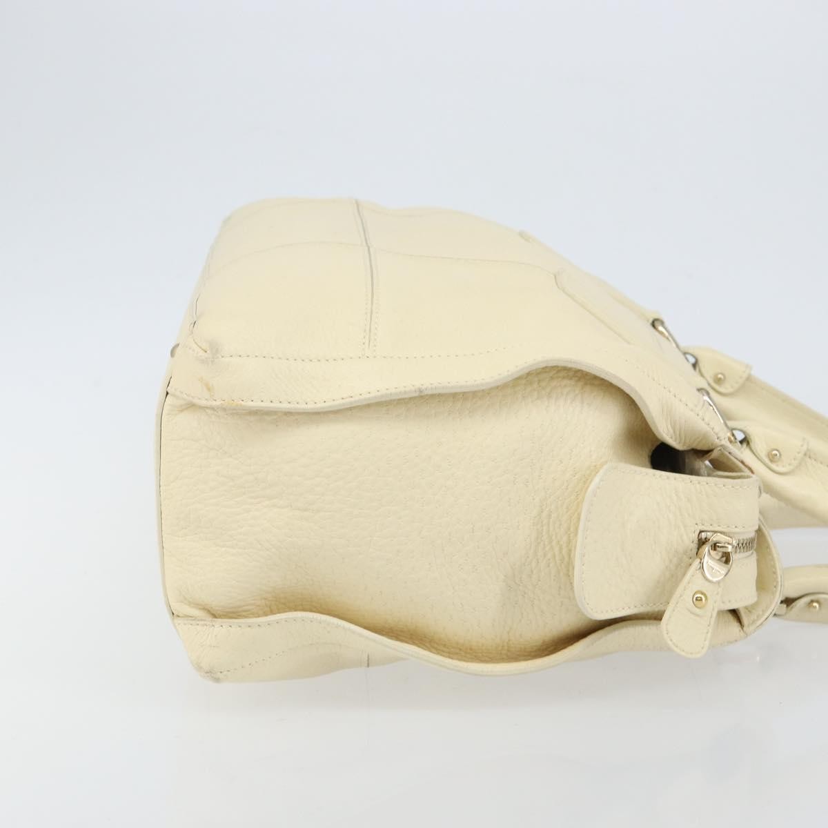 Salvatore Ferragamo Gancini Shoulder Bag Beige Leather Good condition - Inside View