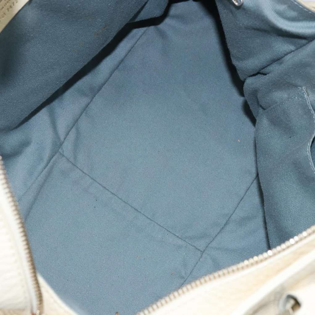 Salvatore Ferragamo Gancini Shoulder Bag Beige Leather Good condition - Box View